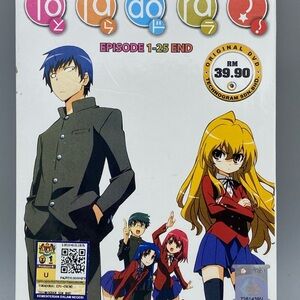 To Ra Do Ra 1-25 END Anime 2-Disc Set (DVD) Toradora Japanese Audio English‎ Sub